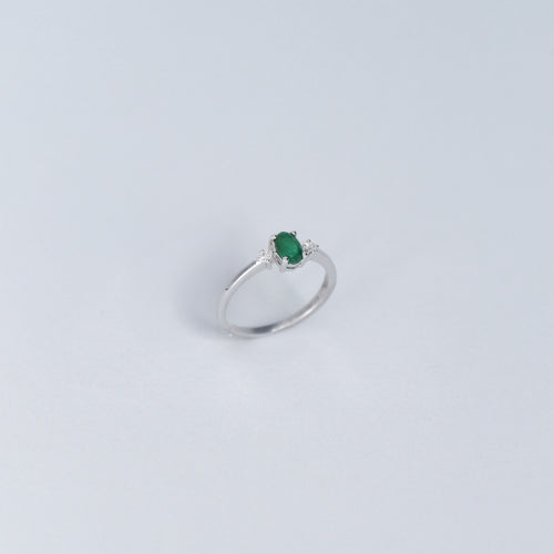 ANILLO MODA DIAMANTE .06ct/.35ct ESME OVAL ORO AMA 14K