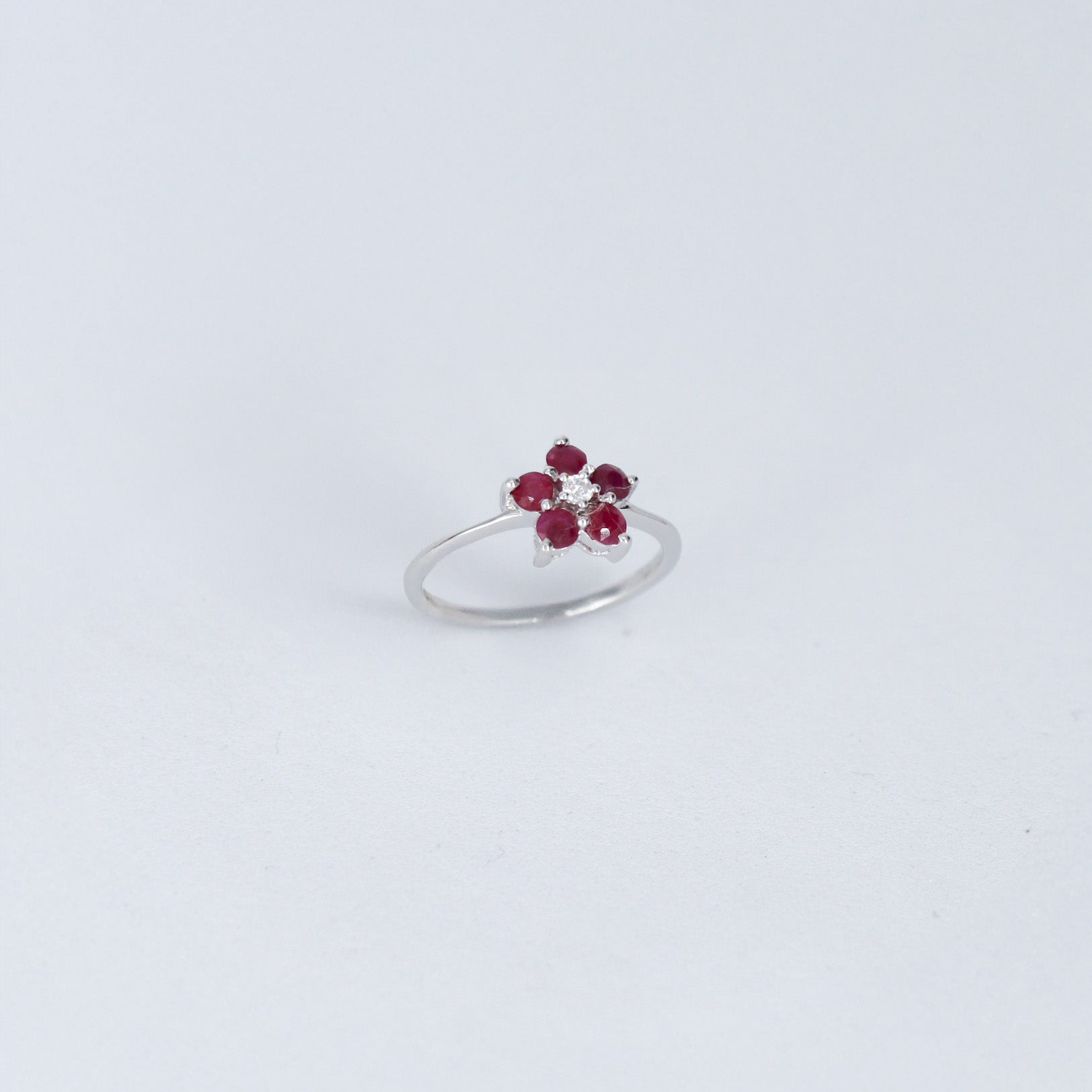 ANILLO MODA DIAMANTE .06ct/.40ct AGUA MARINA OVAL ORO BCO 14K