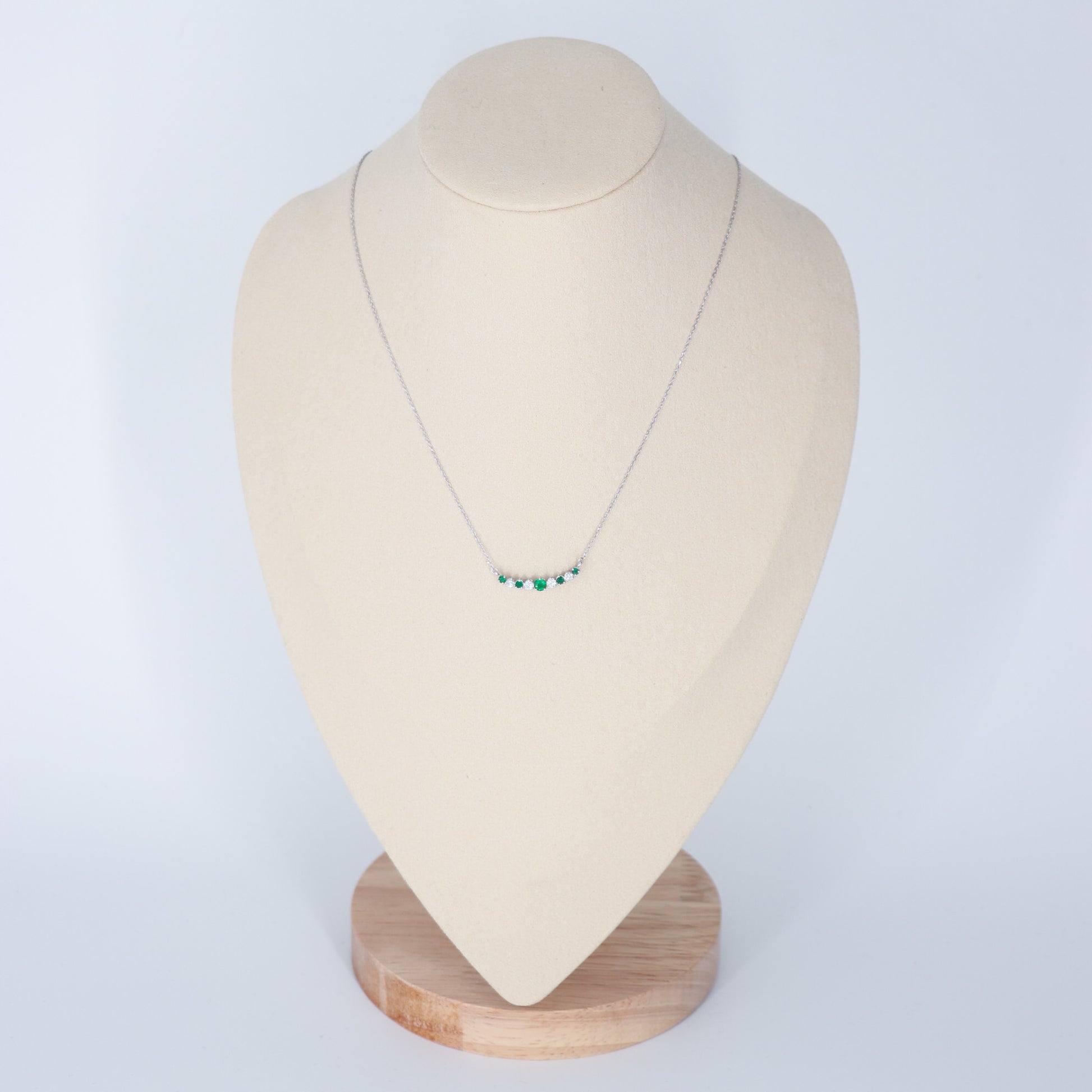 COLLAR CADENA DIAMANTES .24ct/.40ct ESME RD ORO BCO 14K