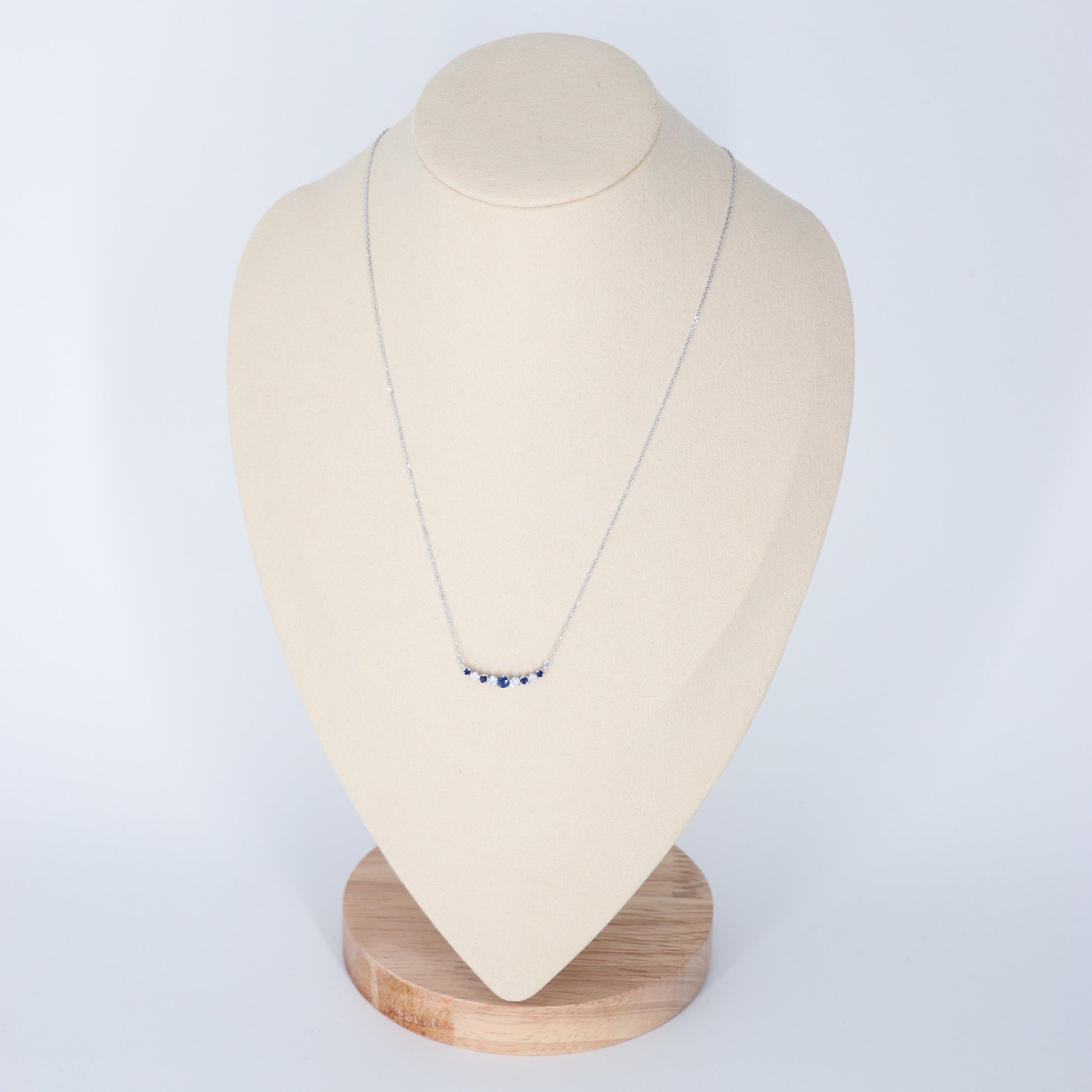 COLLAR CADENA DIAMANTES .24ct/.60ct ZAF RD ORO BCO 14K