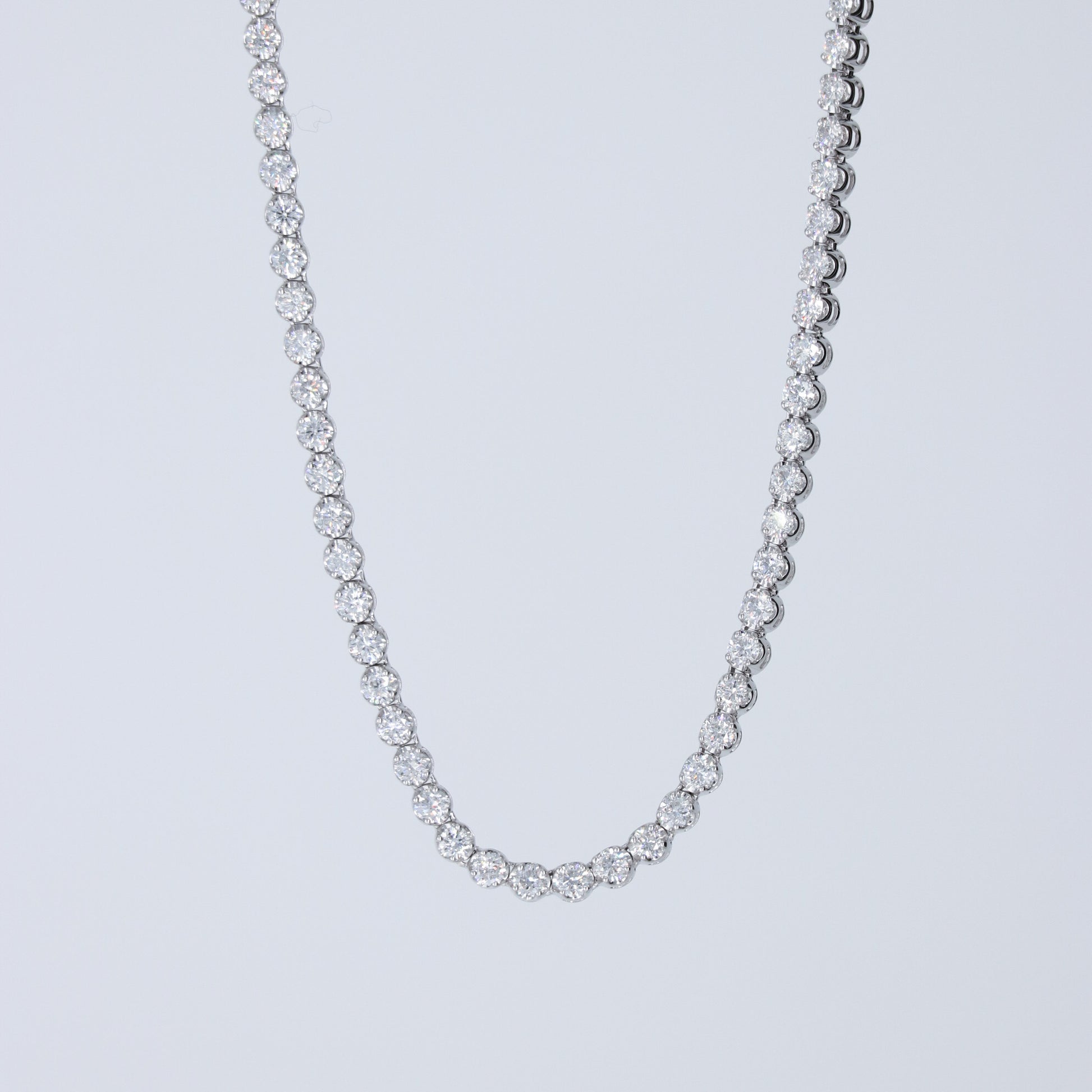 COLLAR DIAMANTES 8.0ct ORO BCO 14K LABORATORIO