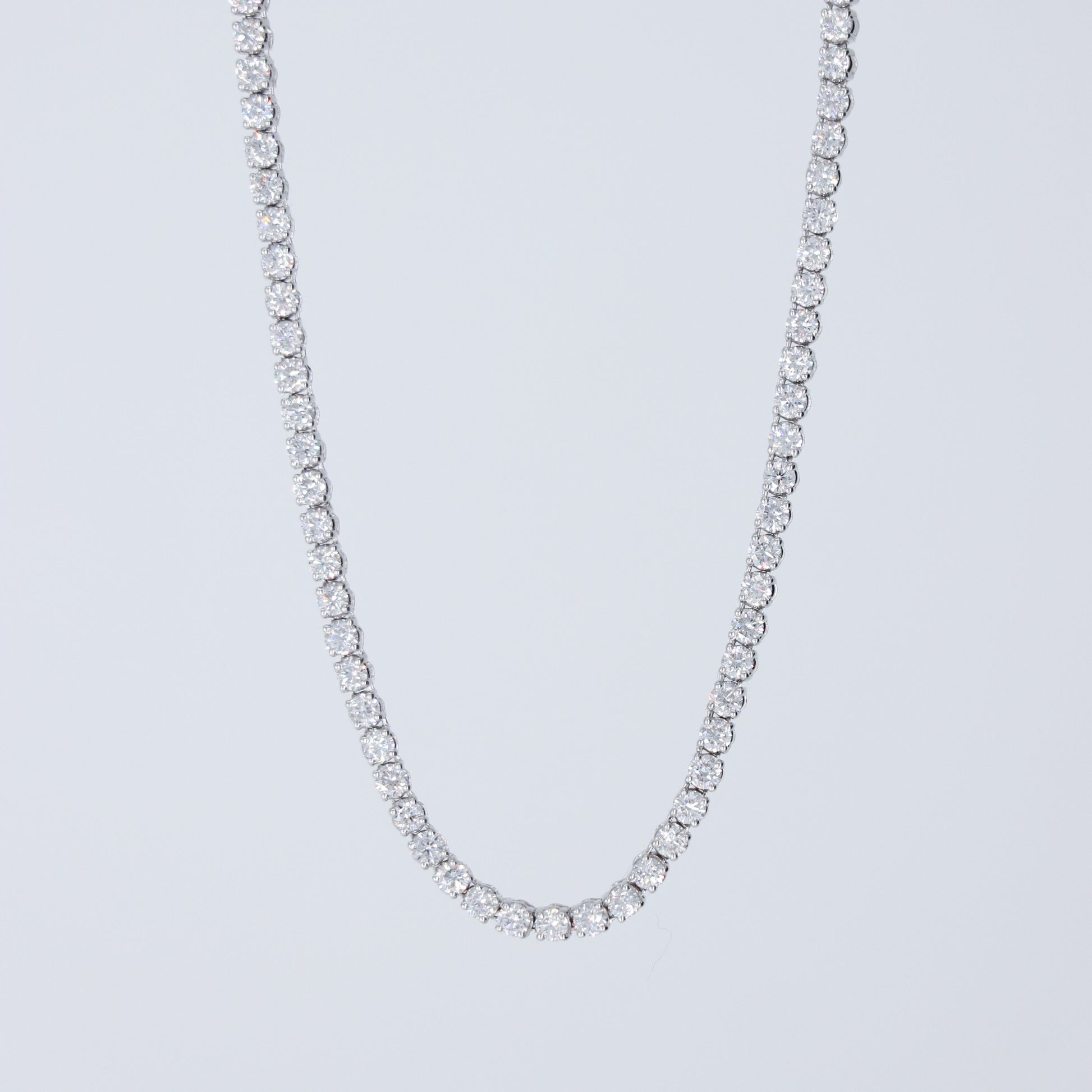 COLLAR DIAMANTES 5.75ct ORO BCO 14K LABORATORIO