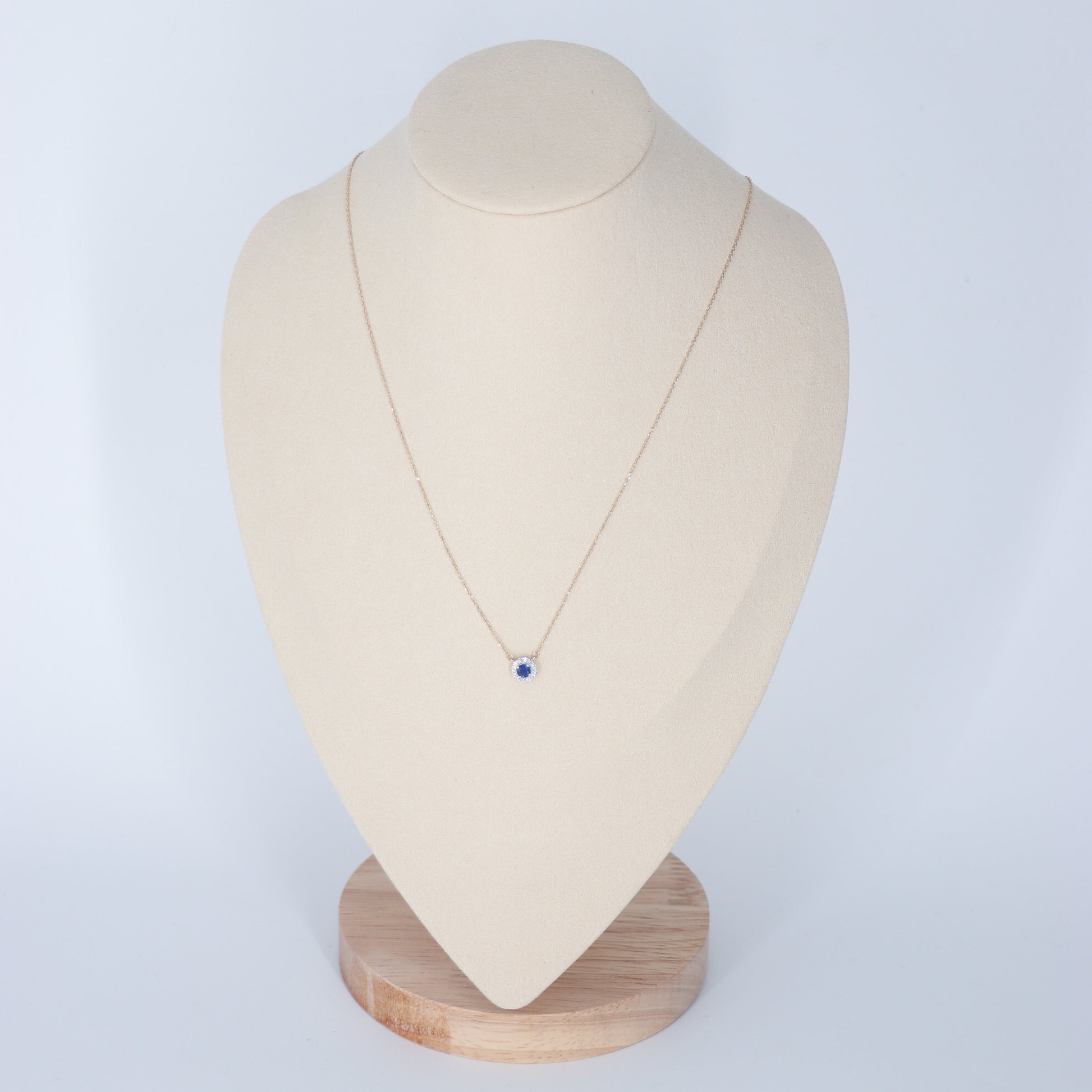 DIJE .10pts DIAMANTE/ZAFIRO 4mm SI ORO AMA 14K