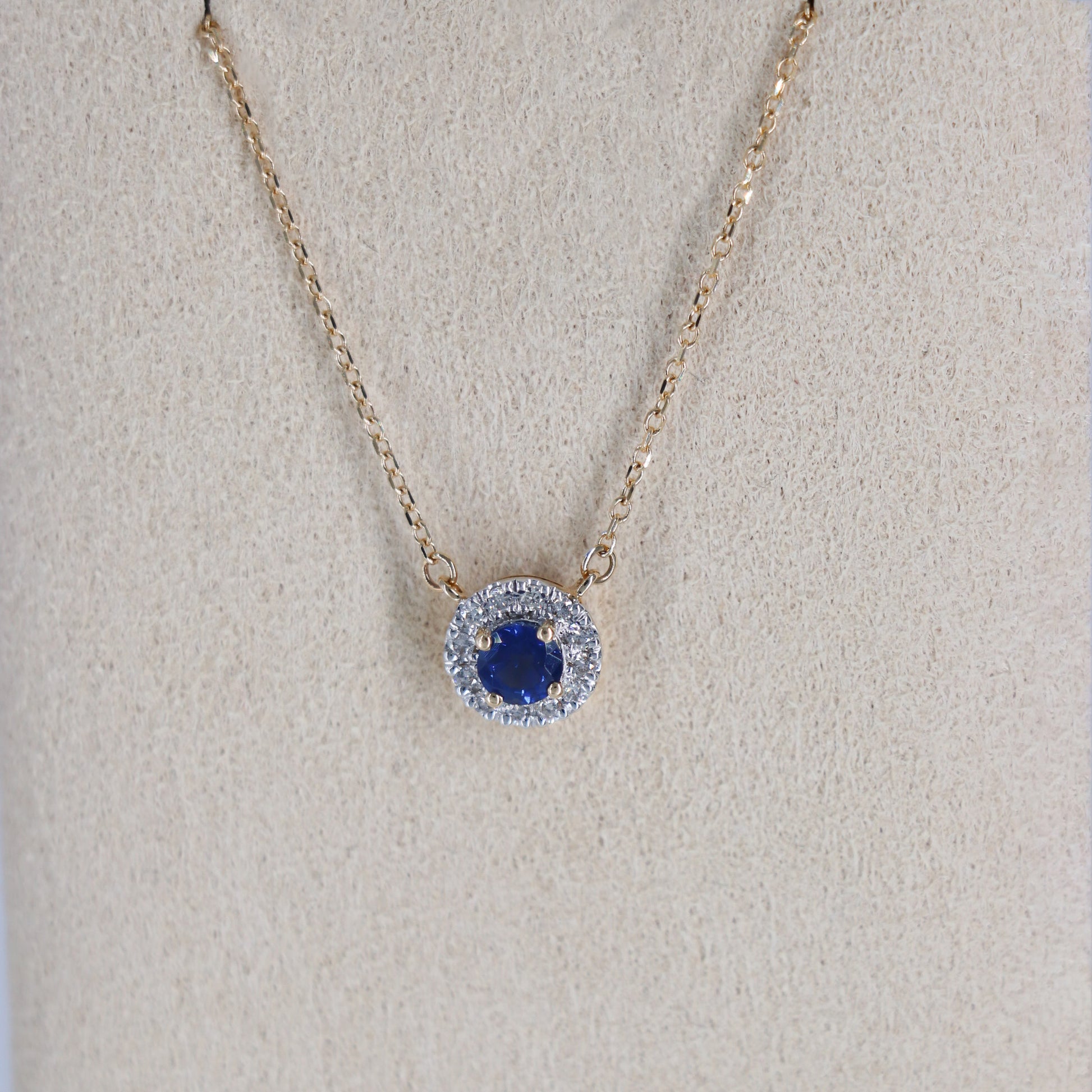 DIJE .10pts DIAMANTE/ZAFIRO 4mm SI ORO AMA 14K