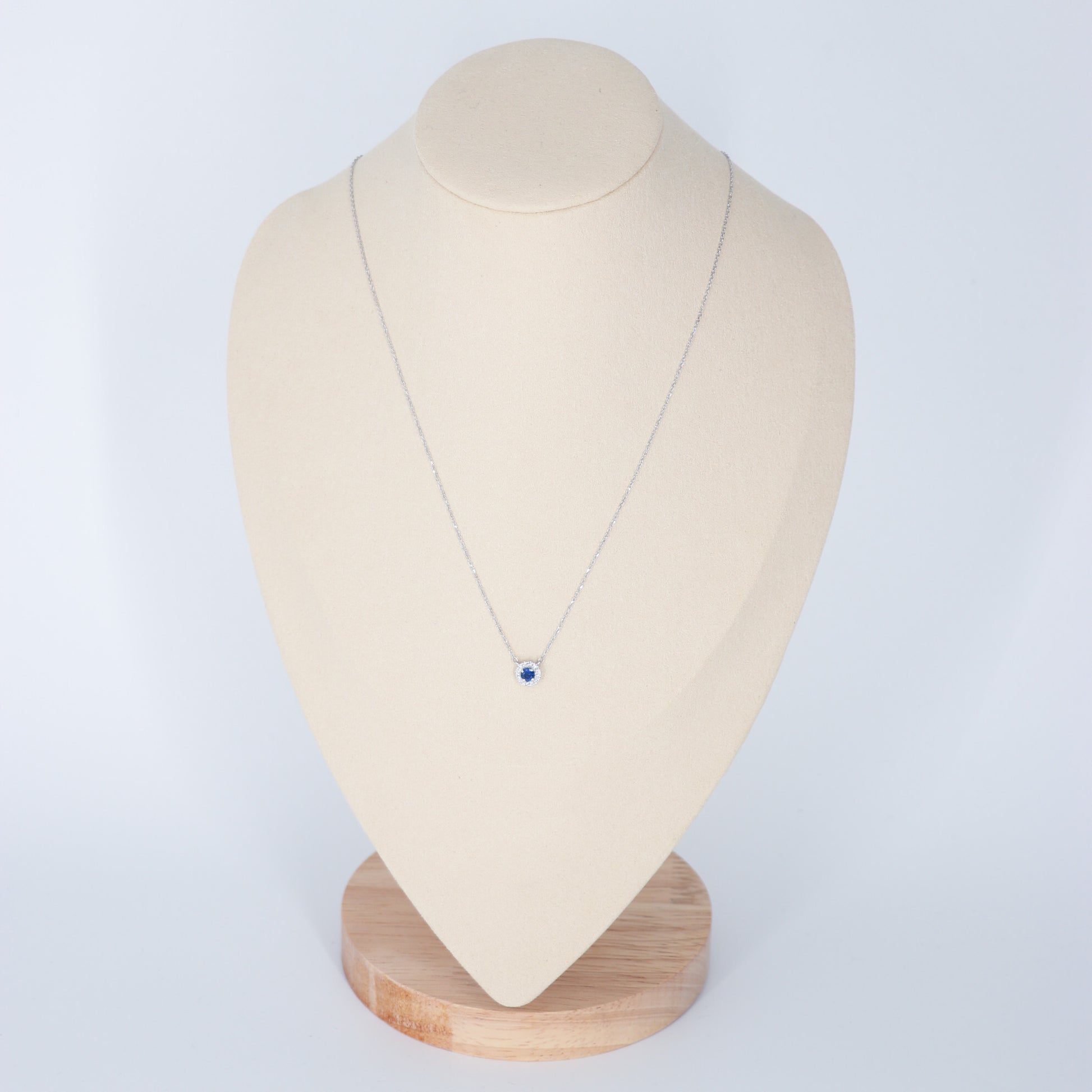 DIJE 14K. SI ORO BLANCO DIAMANTE 0.10 CT, ZAFIRO 4.0 mm 0mm, 0gr