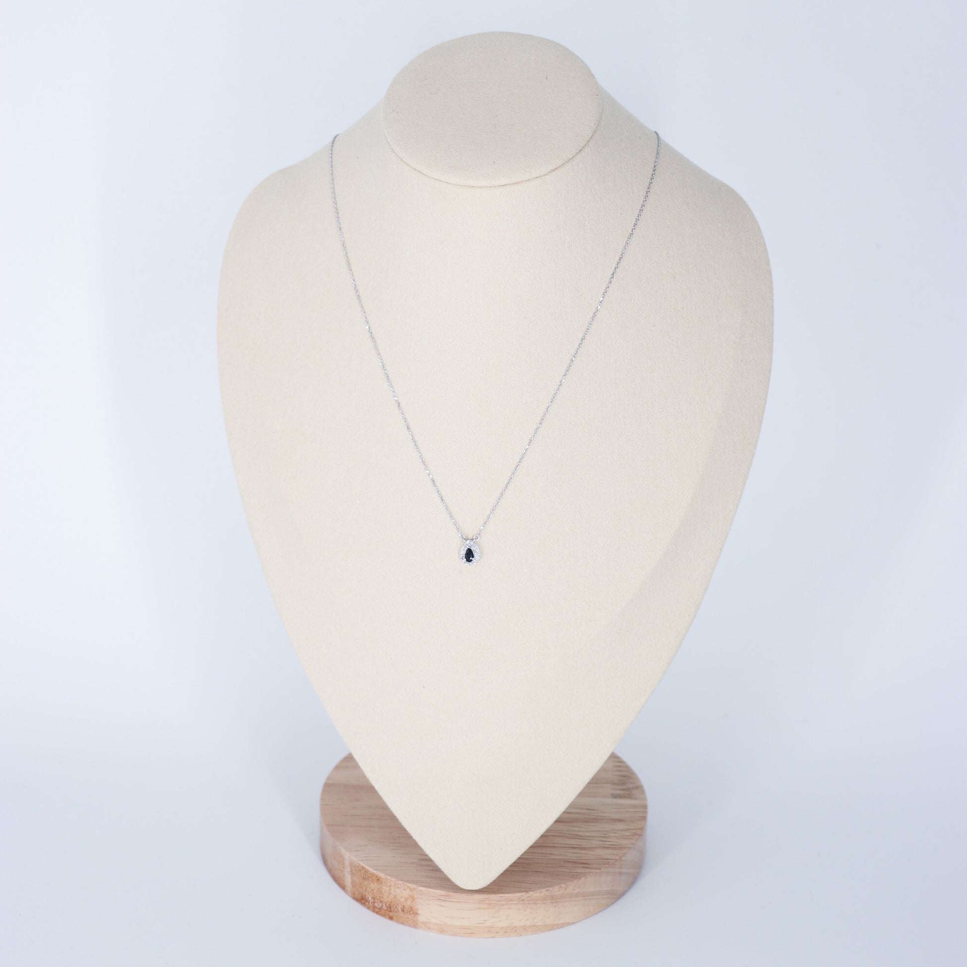 DIJE 14K. SI ORO BLANCO DIAMANTE 0.09 CT ZAFIRO 5X3 mm 0mm, 0gr