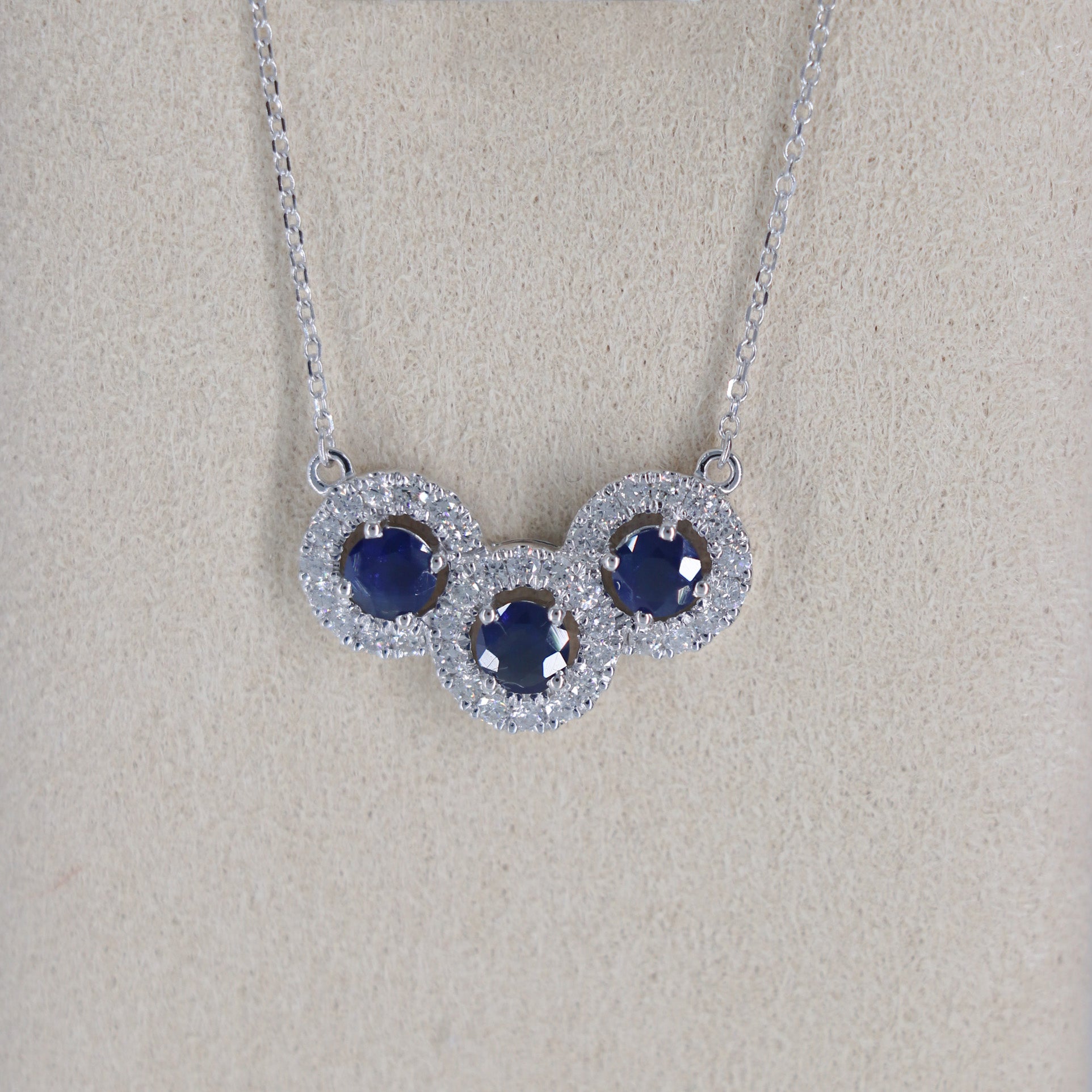 DIJE C/ CADENA HALO DIAMANTES .50ct/1.15ct ZAF RD ORO BCO 14K