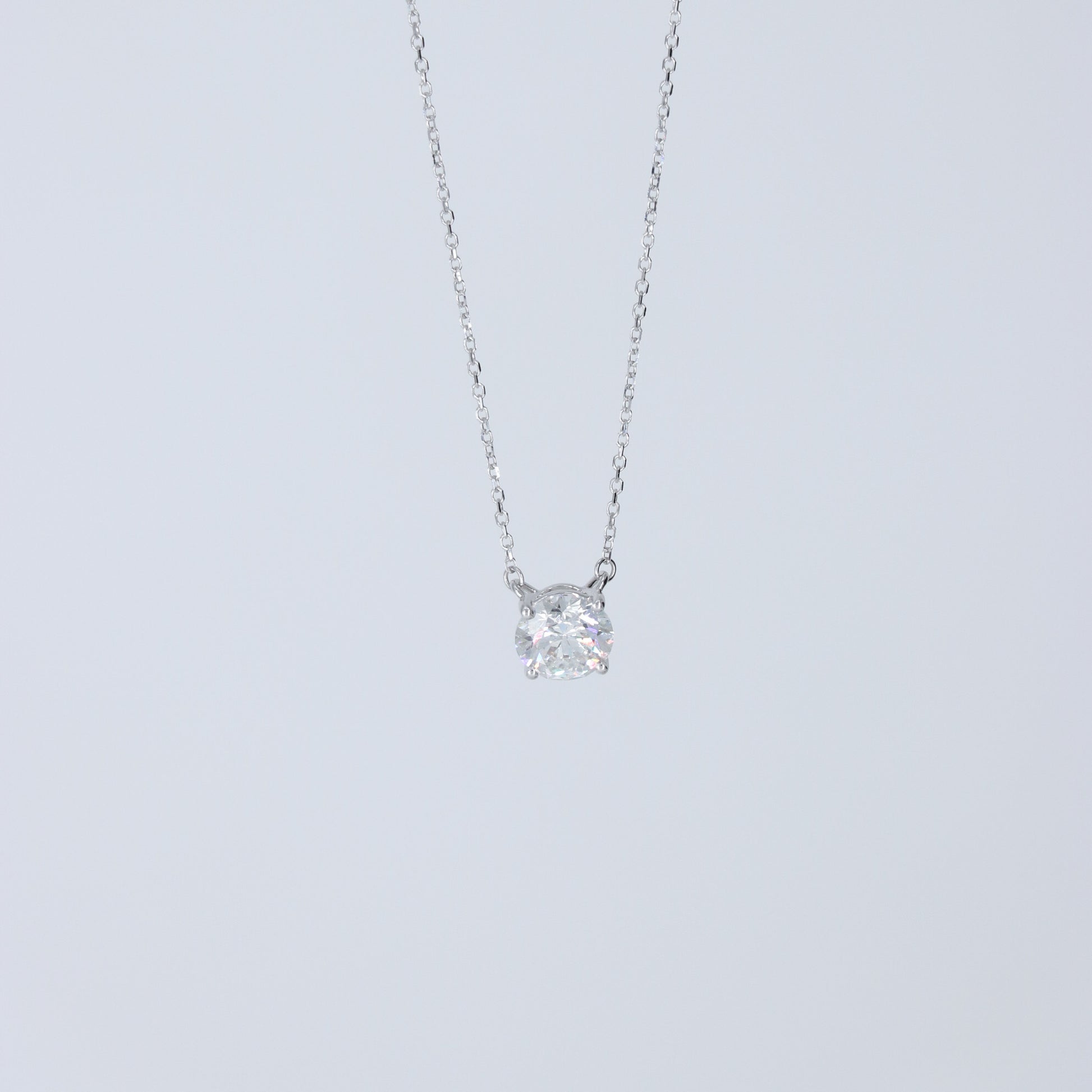 DIJE C/CADENA DIAMANTE 1.51ct ORO BCO 14K LABORATORIO
